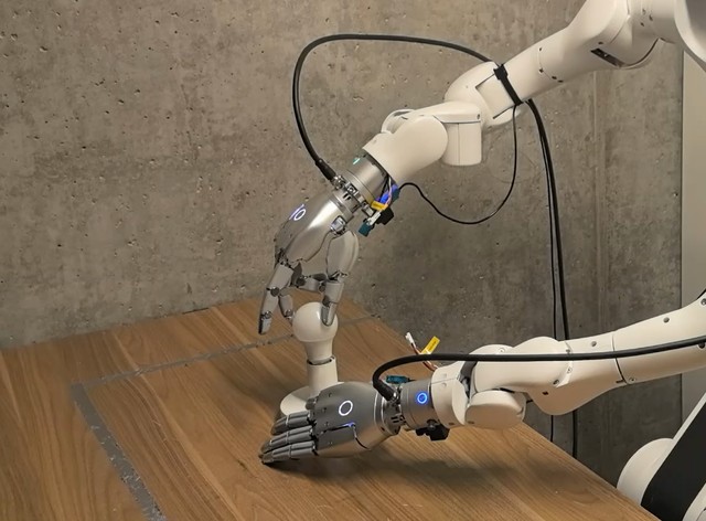 T-Rex: bimanual robot performing a contact-rich task